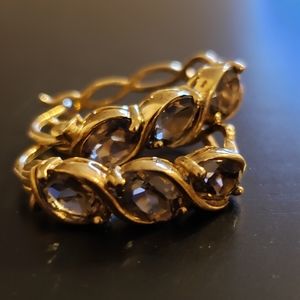 💕Sterling Grey Gemstone Earings